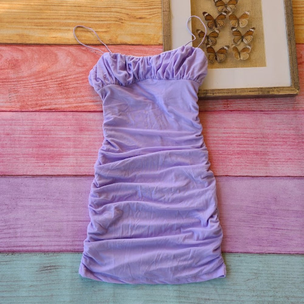 Princess Polly Penney Lavender Mesh Mini Dress 12 - Picture 10 of 14